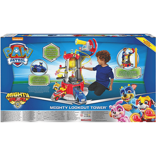 Torre Lookout Mighty Pups con Luces y Sonidos de Paw Patrol