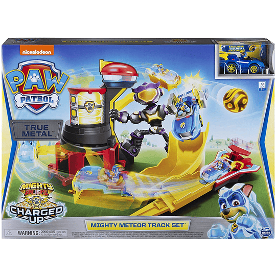 True Metal Mighty Meteor con vehículo exclusivo Chase escala 1:55