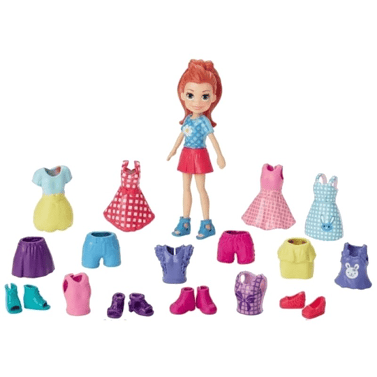 Lila Polly Pocket moda Brillosa