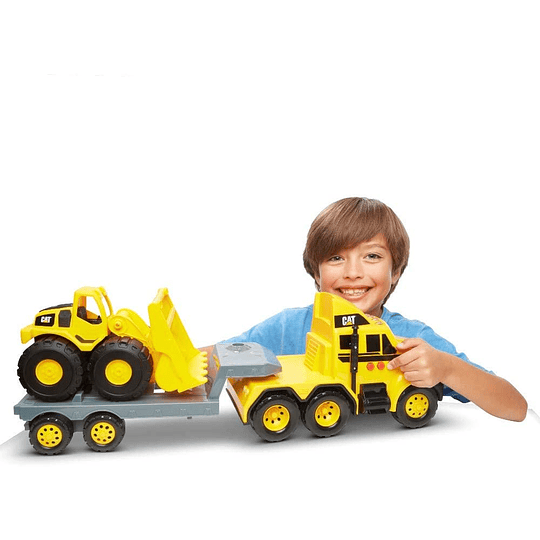 CAT  Caterpillar camión y remolque con luces y sonidos