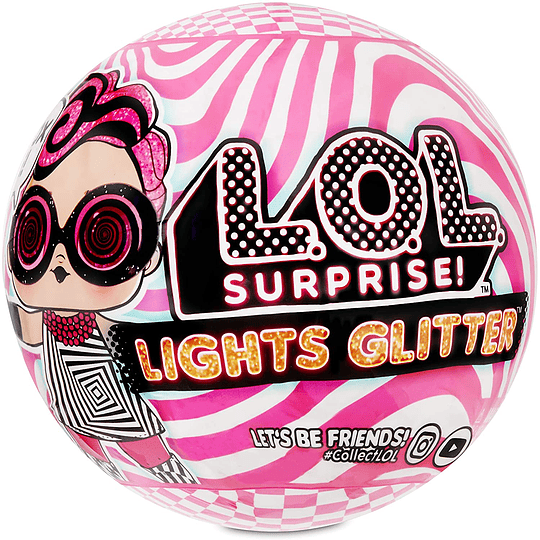  L.O.L. ¡Sorpresa! Muñeca brillante con 8 sorpresas, incluye sorpresas de luz negra.