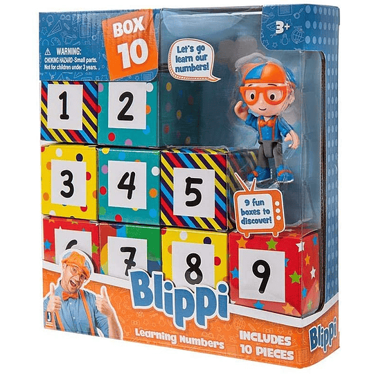 Blippi Caja sorpresa Números de aprendizaje