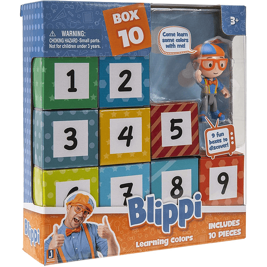 Blippi Caja sorpresa Números de aprendizaje