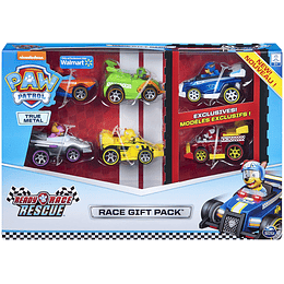 Paw Patrol True Metal Ready Race Rescue pac de 6 con 2 exclusivos modelos