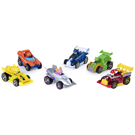 Paw Patrol True Metal Ready Race Rescue pac de 6 con 2 exclusivos modelos