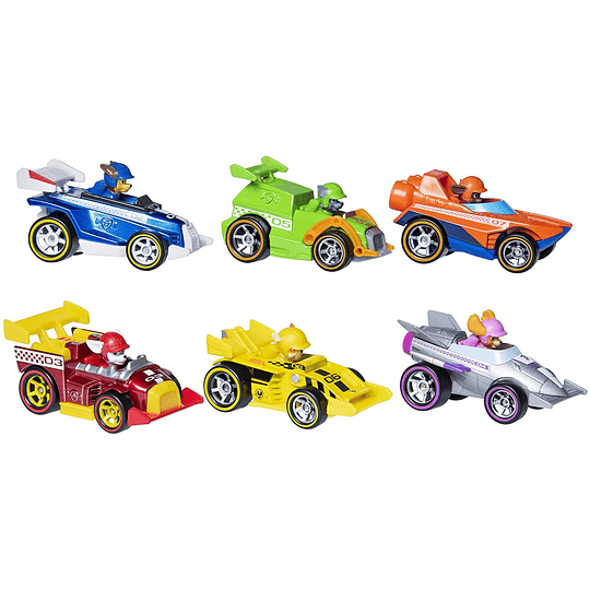 Paw Patrol True Metal Ready Race Rescue pac de 6 con 2 exclusivos modelos