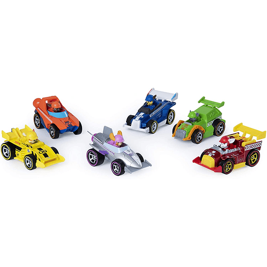 Paw Patrol True Metal Ready Race Rescue pac de 6 con 2 exclusivos modelos