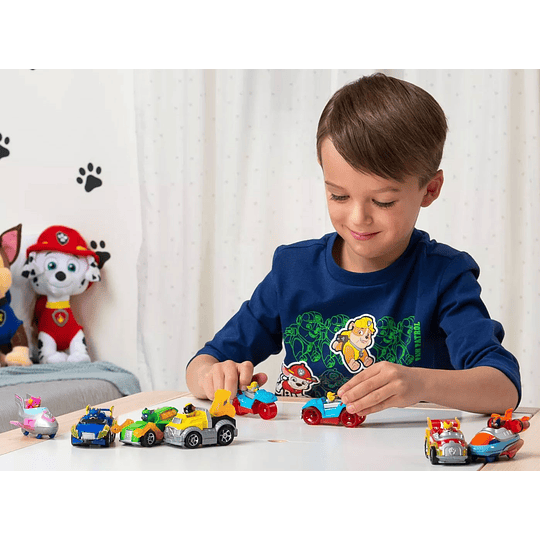 Paw Patrol Mighty Pups Super Paw Set 8 Vehículos Metálicos 
