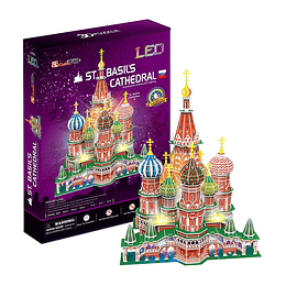Catedral de San Basilio Puzzle 3D Led Cubic Fun 