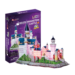 Castillo de Neuschwanstein Puzzle 3D LED CubicFun