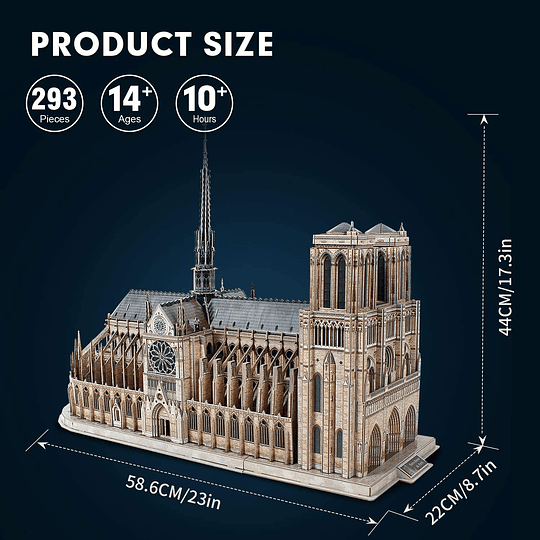 Notre Dame de Paris Puzzle 3D CubicFun