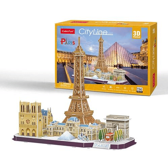 Paris Torre Eiffel Puzzle 3D CubicFun