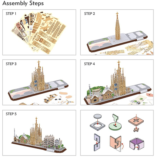 Barcelona Puzzle 3D CubicFun 