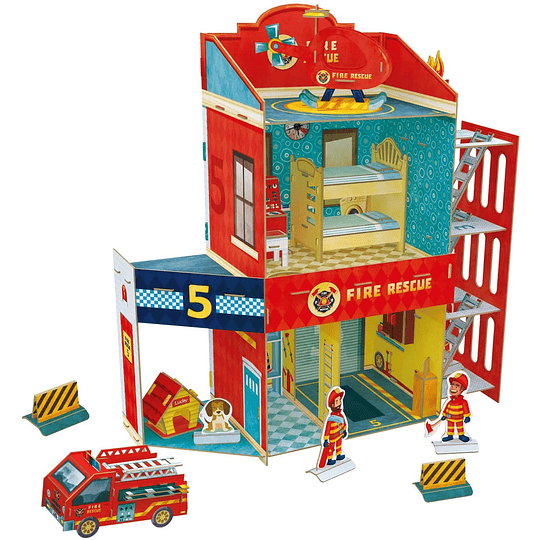 Fire Rescue Puzzle 3D CubicFun