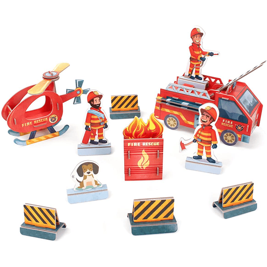 Fire Rescue Puzzle 3D CubicFun