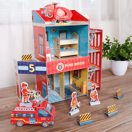 Fire Rescue Puzzle 3D CubicFun