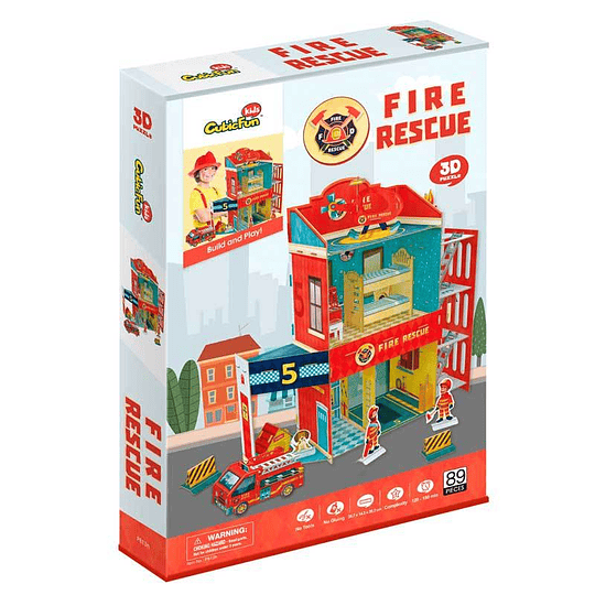 Fire Rescue Puzzle 3D CubicFun