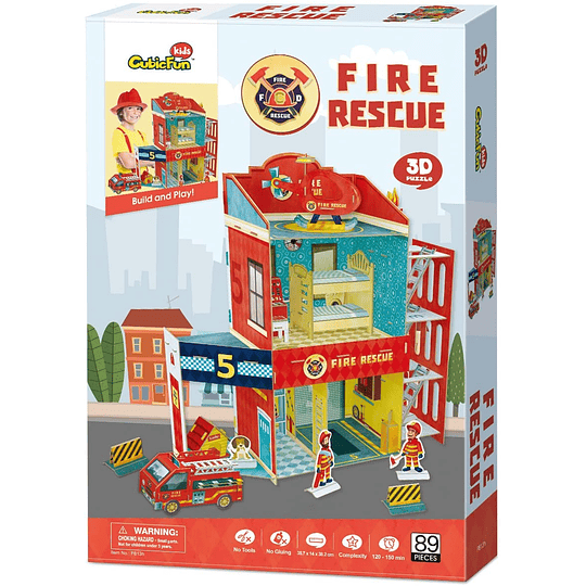 Fire Rescue Puzzle 3D CubicFun