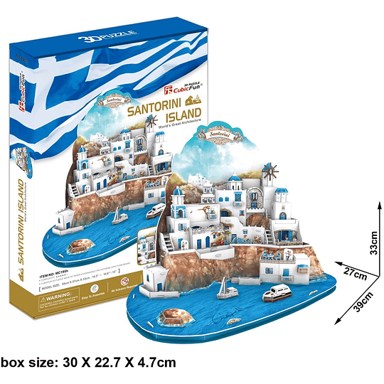 Santorini Island Puzzle 3D Cubicfun