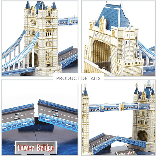 London Twin Bridge Puzzle 3D National Geographic CubicFun