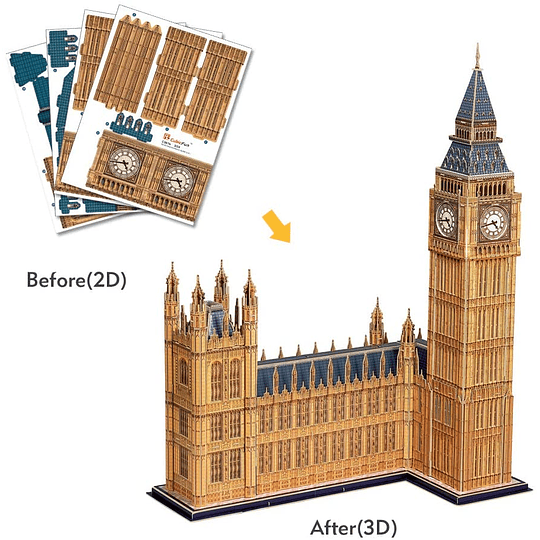  Big Ben Londres Puzzle 3D National Geographic CubicFun