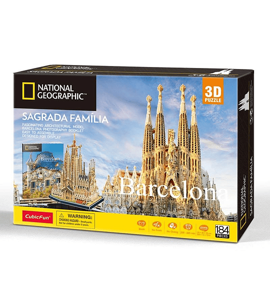 Sagrada Familia Barcelona Puzzle 3D National Geographic CubicFun