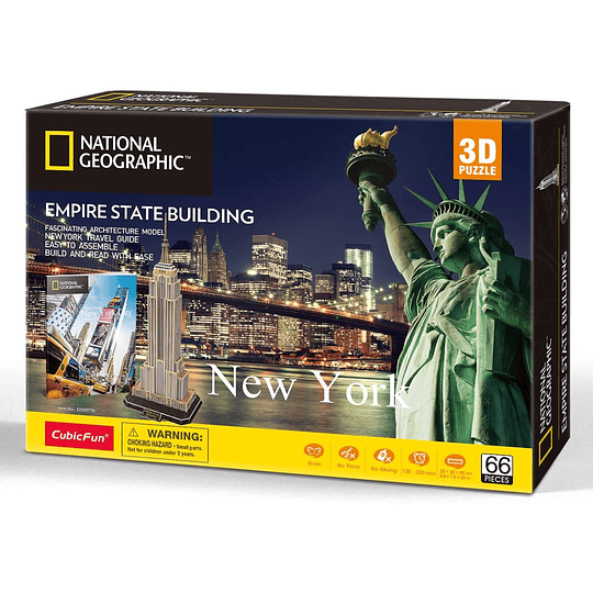 Empire State Building New York Puzzle 3D National Geographic CubicFun