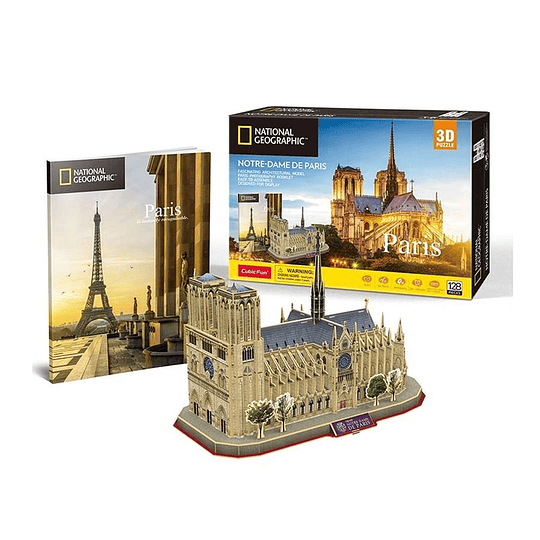 Notre Dame de París Puzzle 3D National Geographic CubicFun