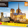 Notre Dame de París Puzzle 3D National Geographic CubicFun