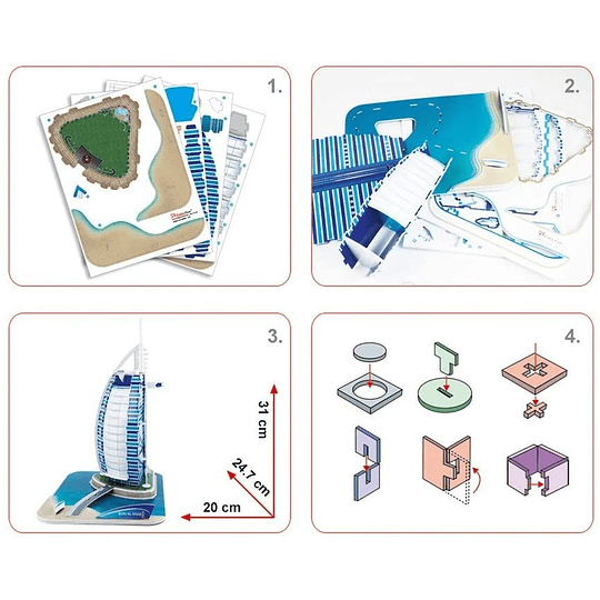 Dubai Burj al Arab Puzzle 3D CubicFun