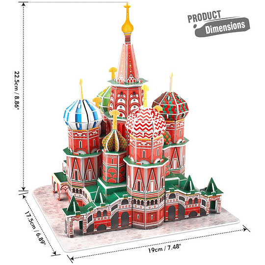 St. Basil's Cathedral Russia Puzzle 3D CubicFun