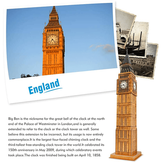 Big Ben Londres Puzzle 3D CubicFun