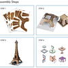 Torre Eiffel Paris Puzzle 3D CubicFun