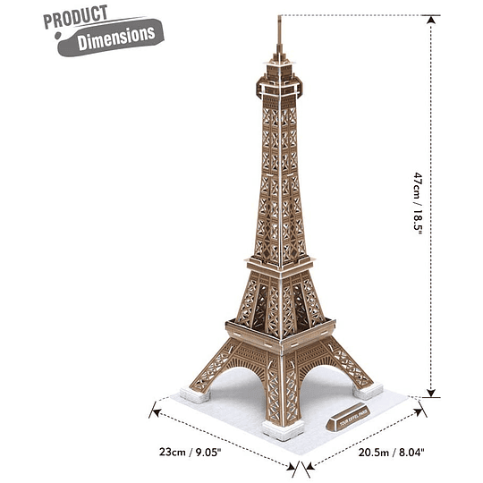 Torre Eiffel Paris Puzzle 3D CubicFun