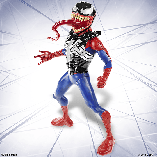 Spider-Man Maximum Venom, Spider-Man Venom Gear, incluye trajes de Venom y Symbiote, sonidos y frases
