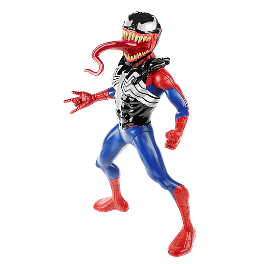 Spider-Man Maximum Venom, Spider-Man Venom Gear, incluye trajes de Venom y Symbiote, sonidos y frases