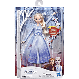 Elsa Cantante con música con Vestido Azul Inspirado en Disney Frozen 2