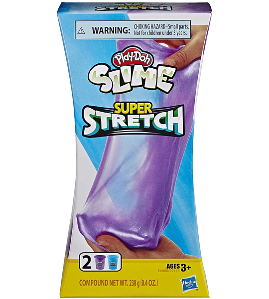 Slime Super Stretch - Pack de 2 color morado y azul  Play-Doh