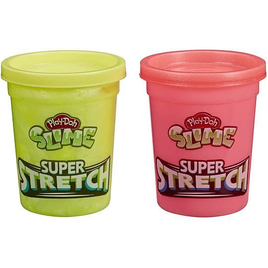 Slime Super Stretch - Pack de 2 color Rosado y Amarillo Play-Doh