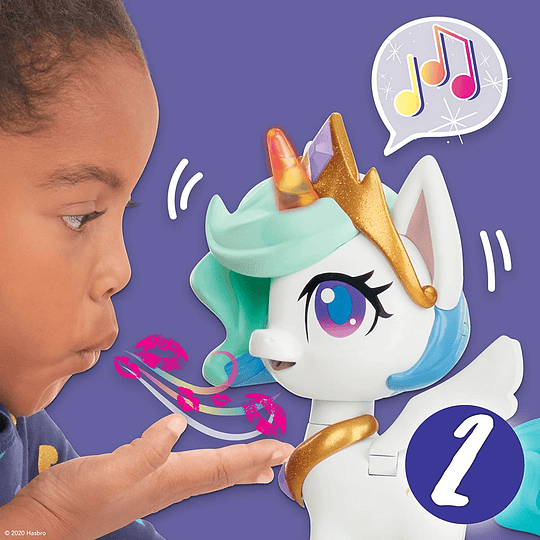 Unicornio Princesa Celestia besitos Mágicos 