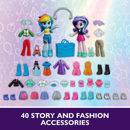 Rainbow Dash y Starlight Glimmer Muñecas Equestria Girls Fashion con más de 40 accesorios My Little Pony