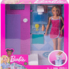 Barbie Muñeca con muebles de baño y accesorios