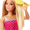 Barbie Muñeca con muebles de baño y accesorios