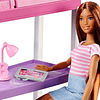  Barbie Muñeca con muebles de dormitorio y accesorios