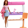  Barbie Muñeca con muebles de dormitorio y accesorios