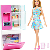 Barbie Refrigerador, accesorios para cocina con muñeca rubia
