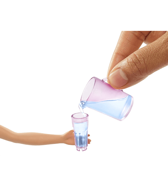 Barbie Refrigerador, accesorios para cocina con muñeca rubia