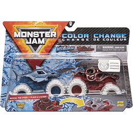 Megalodon Vs Octon8er MonsterJam Escala 1:64 Cambio de Color 