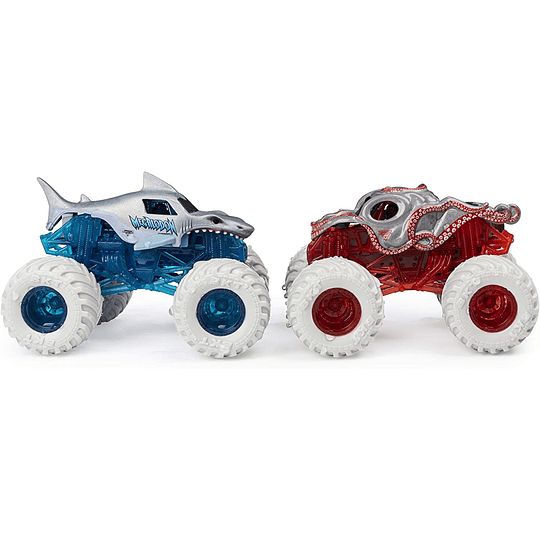 Megalodon Vs Octon8er MonsterJam Escala 1:64 Cambio de Color 