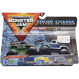 Grave Diggers Monster Jam 2020 Color Change 1:64 Escala 2-Pack